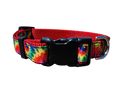 3/4" Red Tie-Dye Dog Collar or Leash