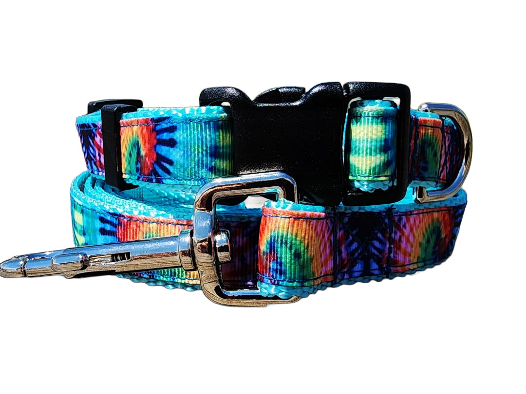 3/4" Tie Dye Dog Collar or Leash