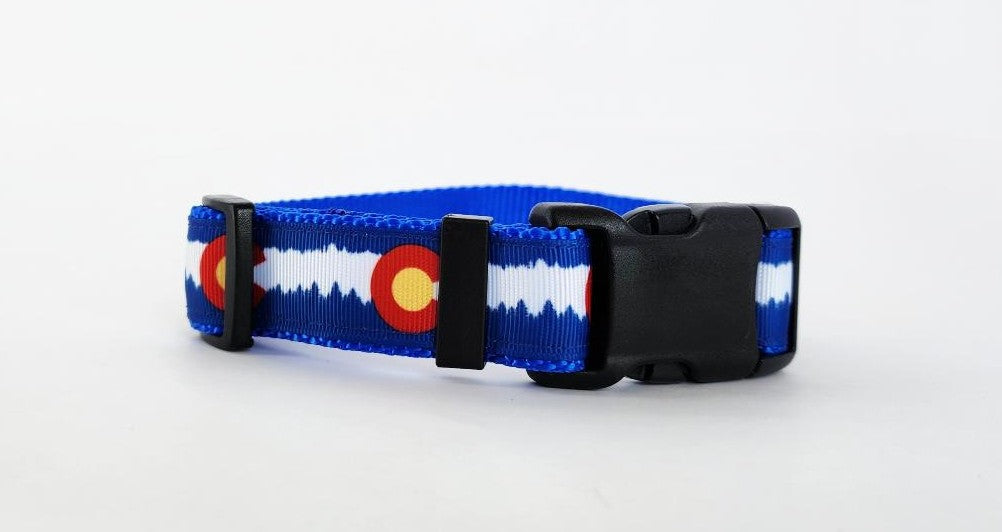 1" Blue Colorado Dog Collar or Leash image 1