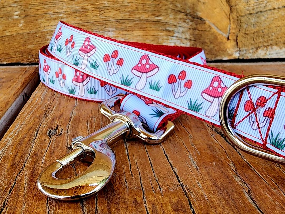 1" Mushroom Dog Collar, Leash, or Martingale image 2