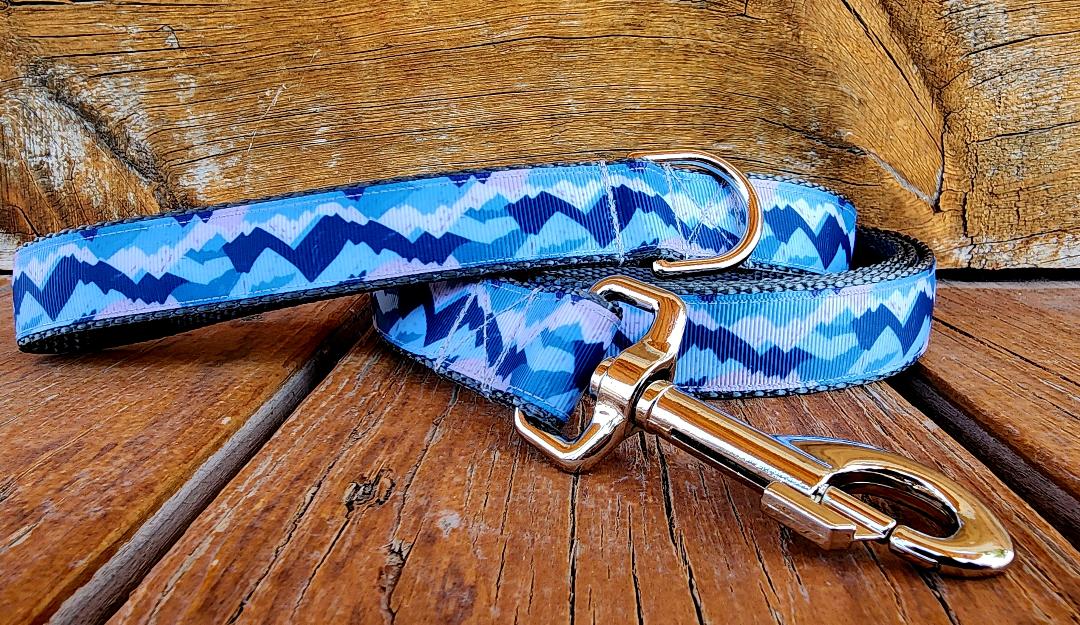 1" Mountain Abstract Dog Collar, Leash, or Martingale- 1" wide image 2