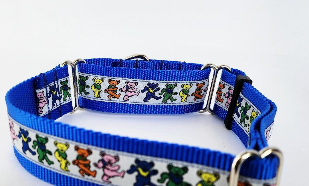 1.5" Blue Dancing Bears Martingale image 1
