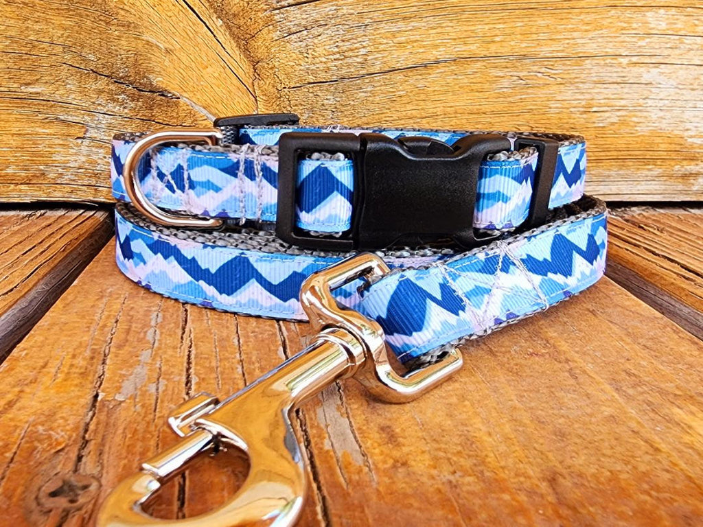 3/4" Mountain Abstract Dog Collar, Leash, or Martingale image 0