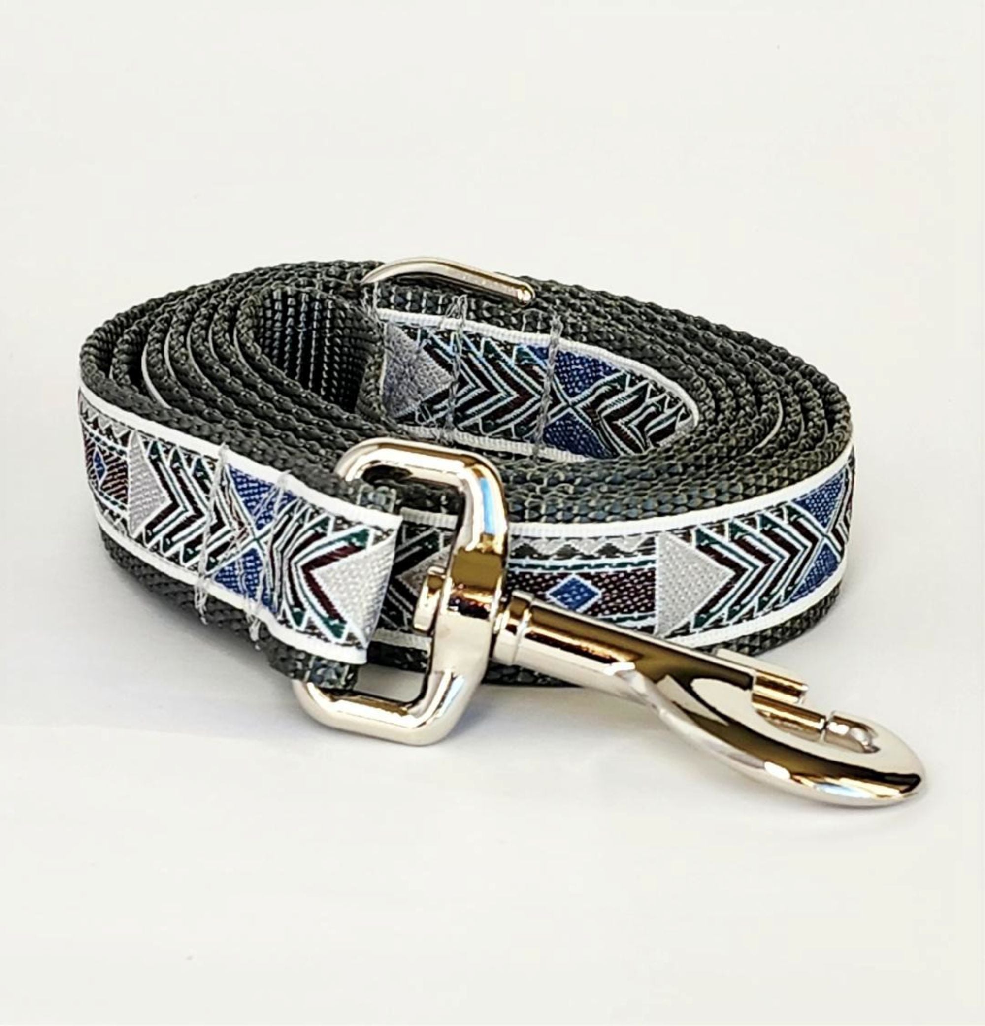 1" Grey Southwest Dog Collar or Leash image 5