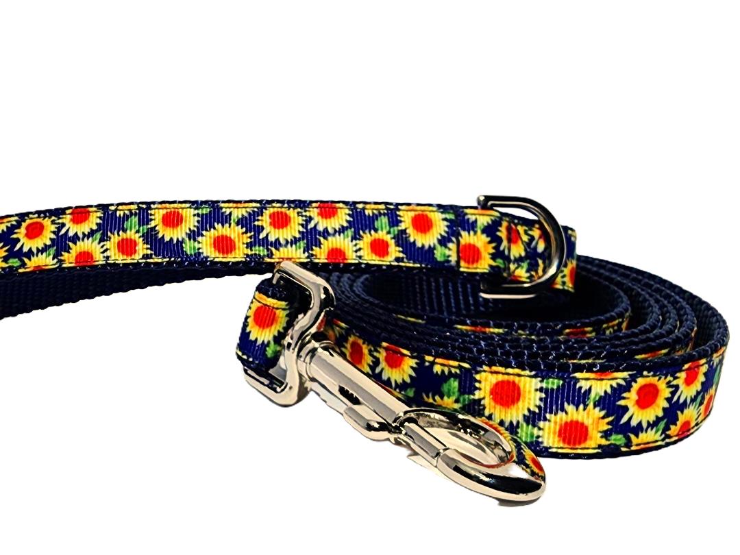 3/4" Sunflower Dog Collar, Martingale, or Leash image 2