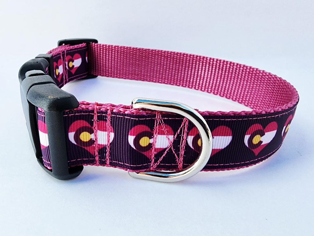 1" Pink Colorado Dog Collar or Leash image 1