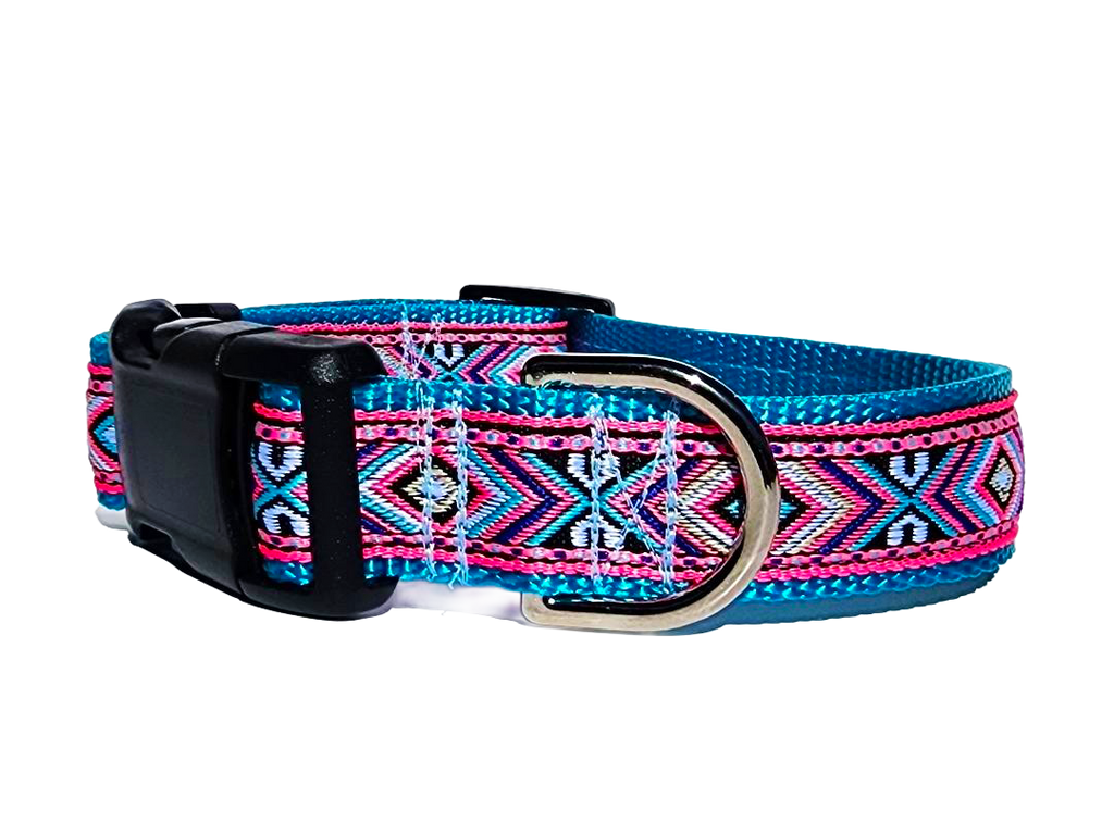 1" Pink Southwest Dog Collar or Leash image 3