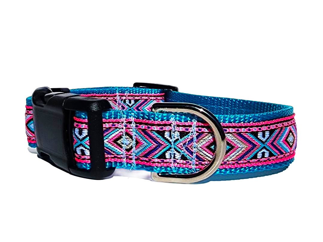 1" Pink Southwest Dog Collar or Leash image 3
