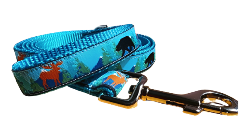 3/4" Bear and Moose Dog Collar, Leash, Martingale, Harness image 2