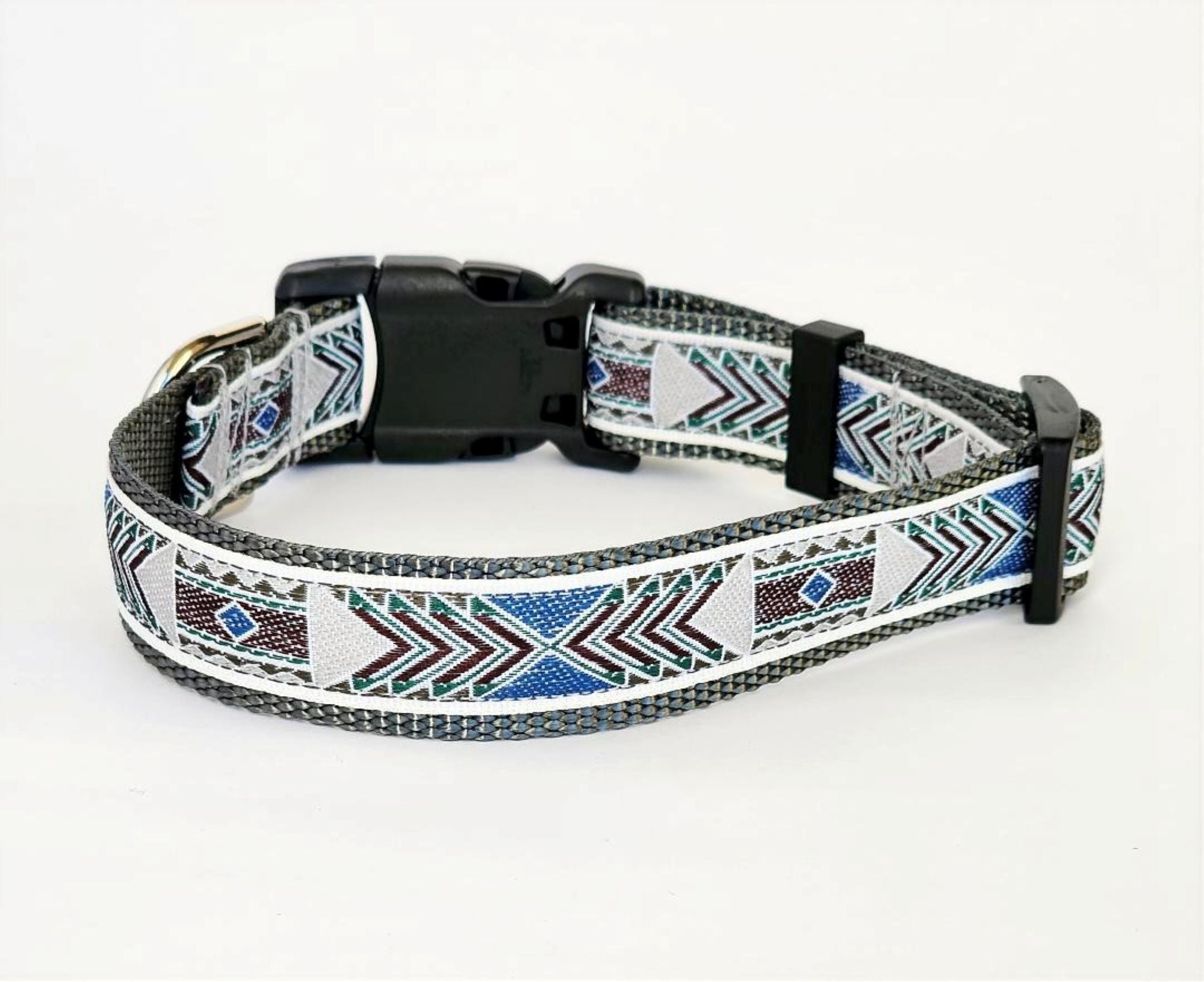 1" Grey Southwest Dog Collar or Leash image 3
