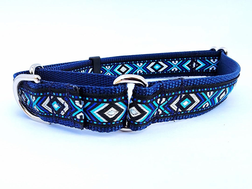 1" Blue Southwest Martingale Collar image 0