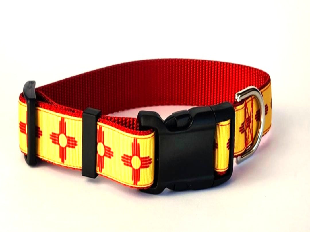 1" New Mexico Zia Dog Collar or Leash image 0