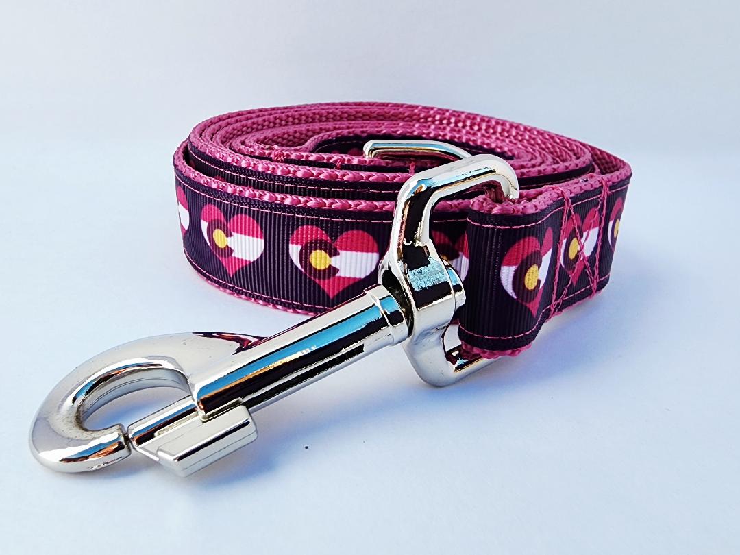 1" Pink Colorado Dog Collar or Leash image 2