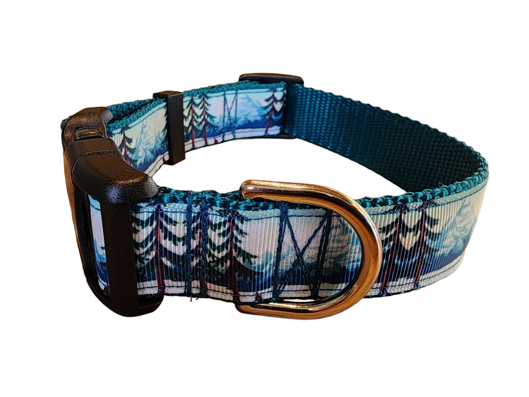 1" Mountain Tree Dog Collar, Leash, Martingale, or Harness image 1