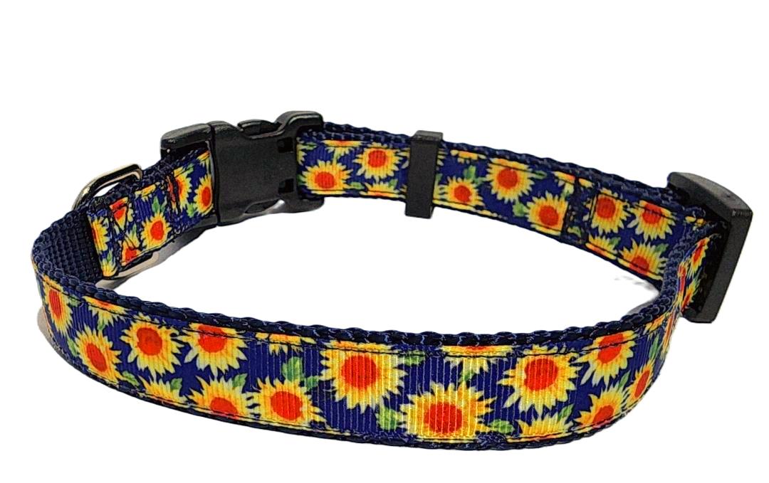 3/4" Sunflower Dog Collar, Martingale, or Leash image 4