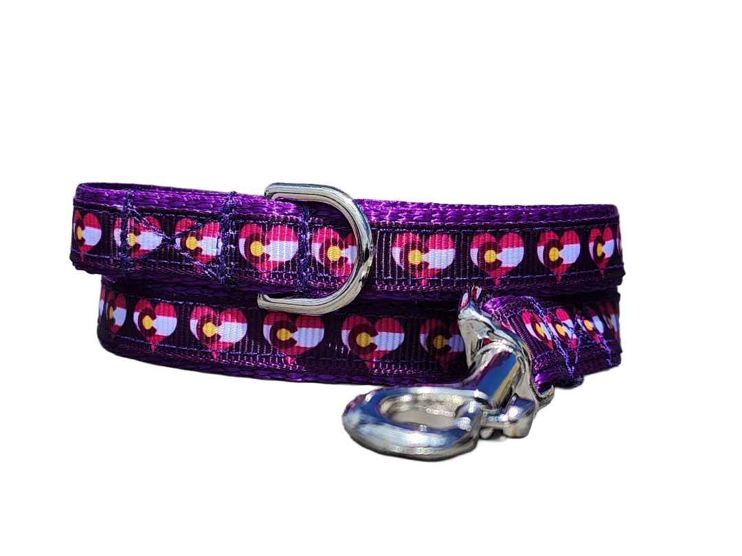 1/2" Purple or Pink Colorado Dog Collar, Leash, or Harness image 5