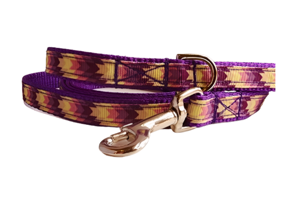 1/2" Purple Southwest Dog Collar, Leash, or Harness image 4