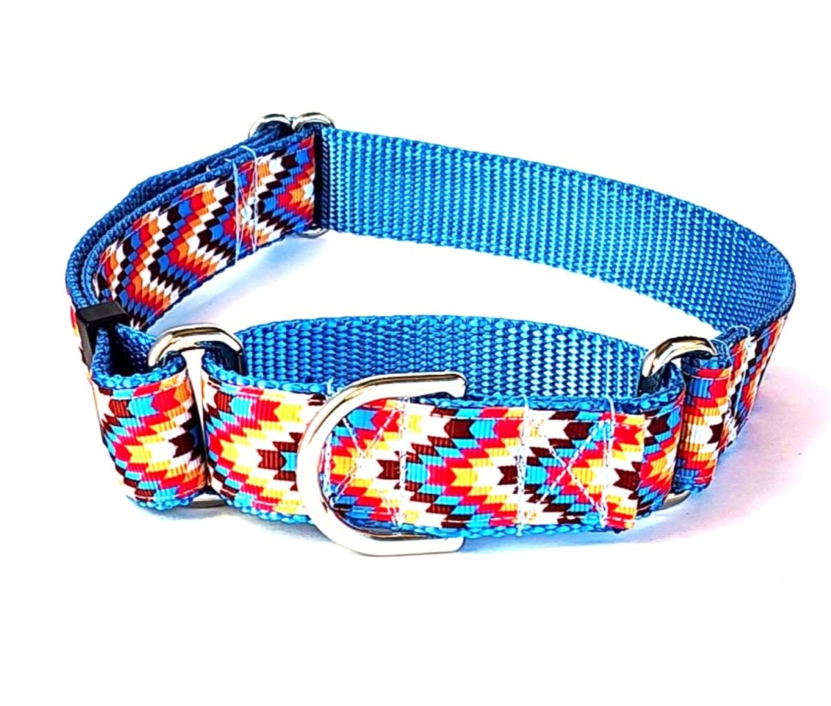 1" Aztec Martingale Dog Collar image 0