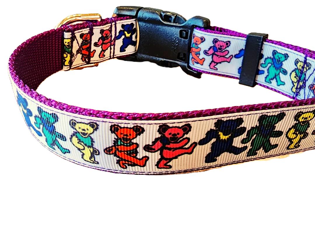 1" Purple Dancing Bears Dog Collar or Leash image 5