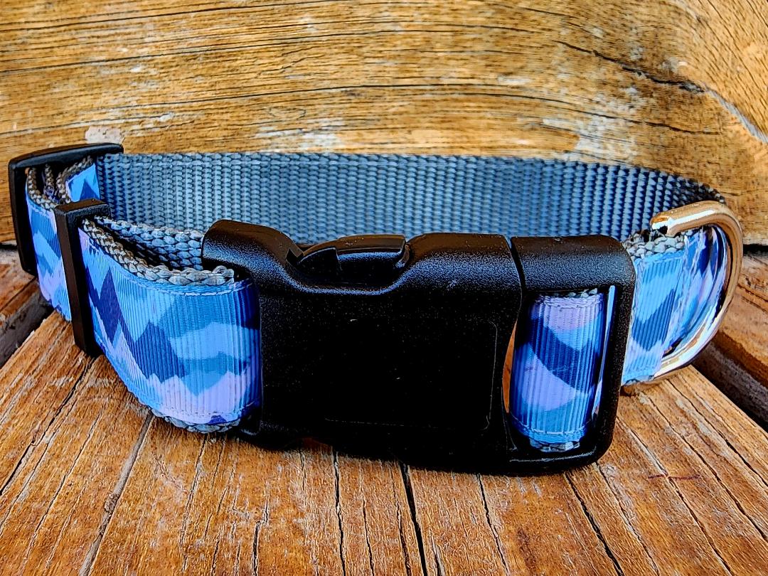 1" Mountain Abstract Dog Collar, Leash, or Martingale- 1" wide image 3