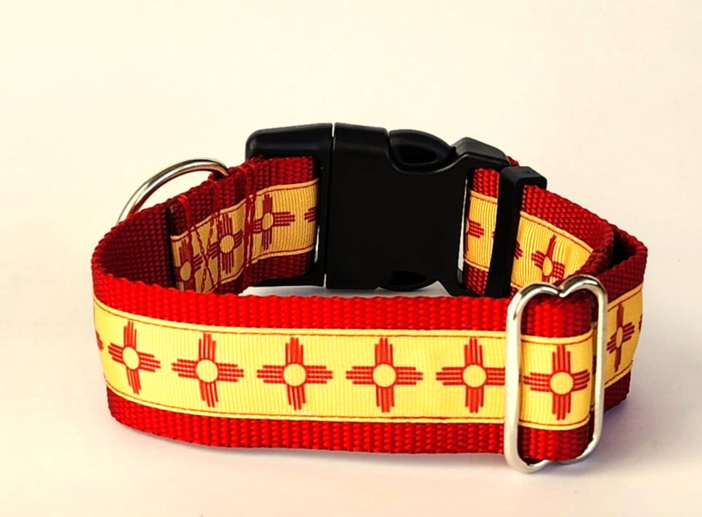 1.5" Wide New Mexico Zia Dog Collar image 2