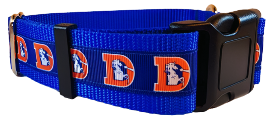 1.5" Retro Broncos Dog Collar, Martingale, or Leash image 3