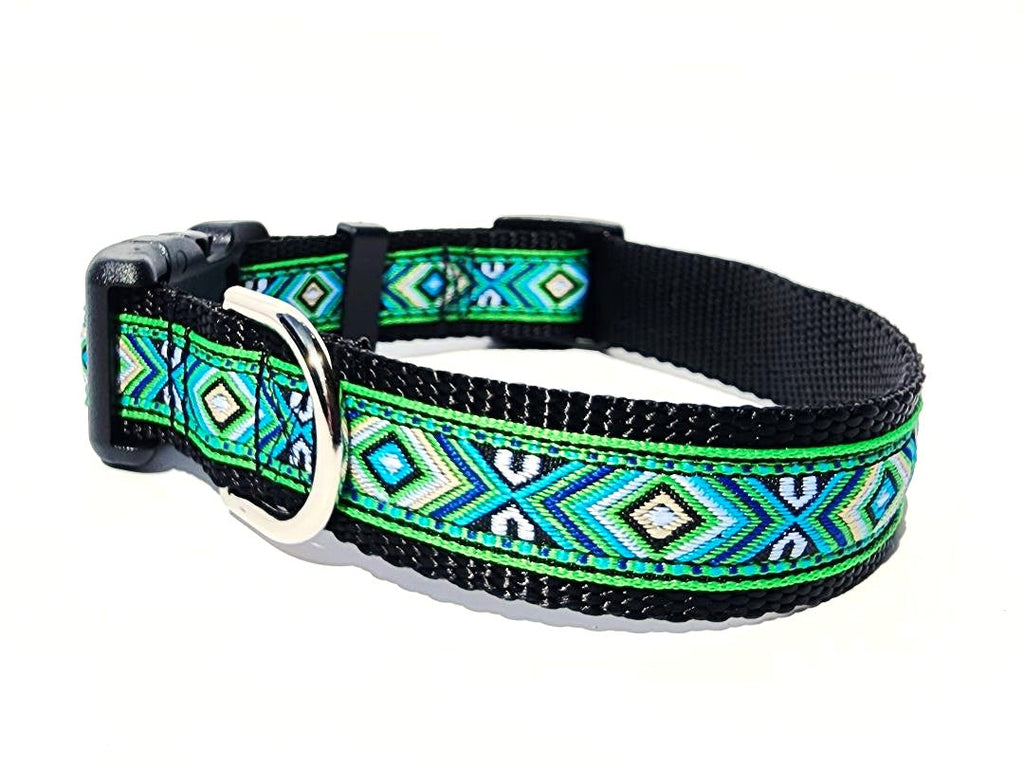 1" Green Southwest Dog Collar, Martingale, Harness, or Leash image 5