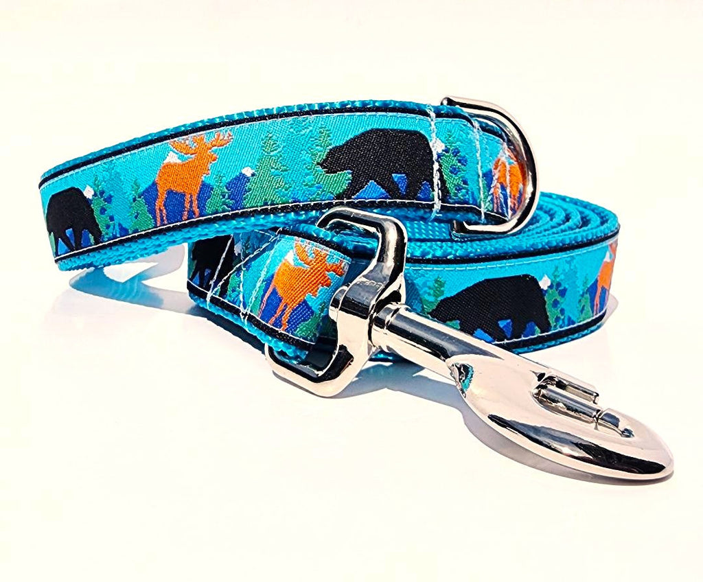 1" Bear and Moose Dog Collar, Martingale, or Leash image 5