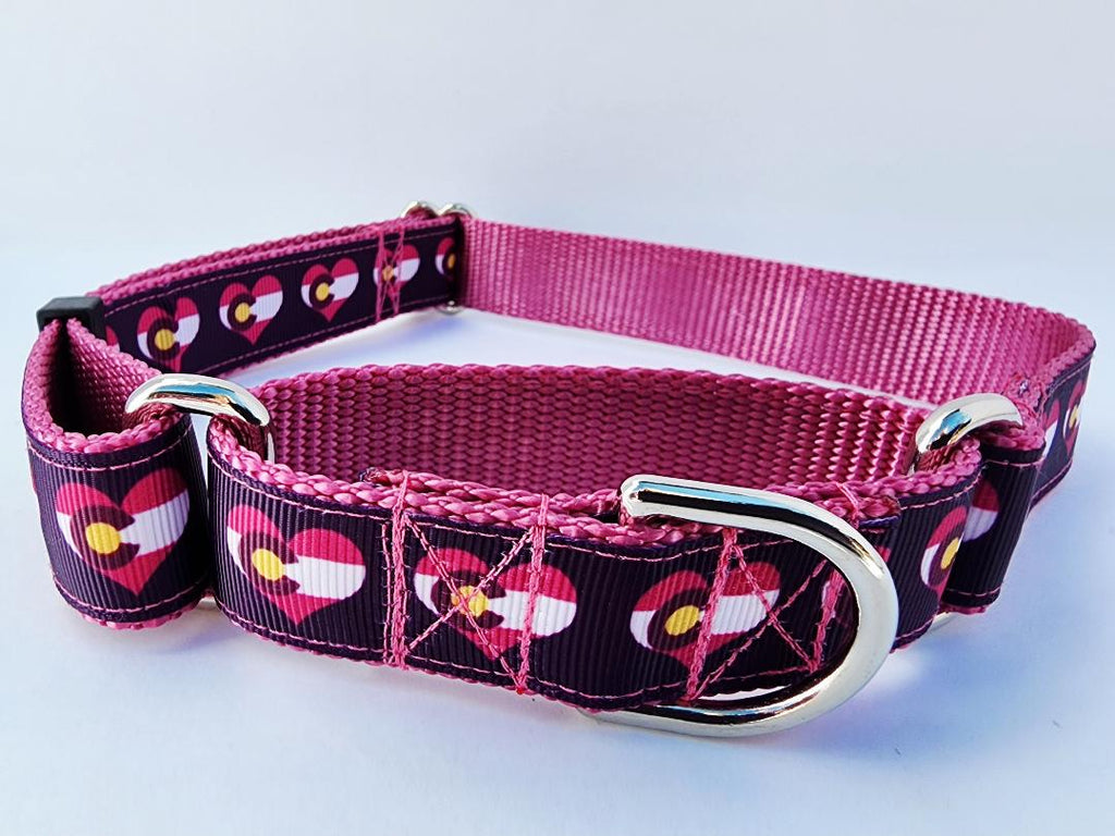 1" Pink Colorado Martingale Collar image 0