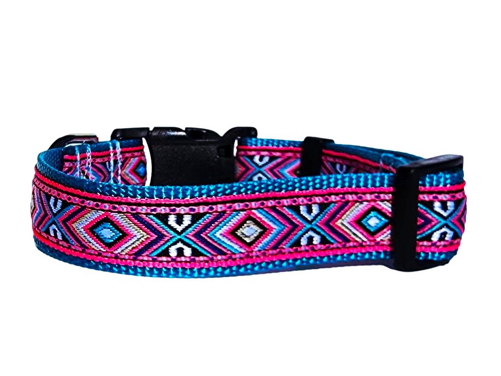 1" Pink Southwest Dog Collar or Leash image 1