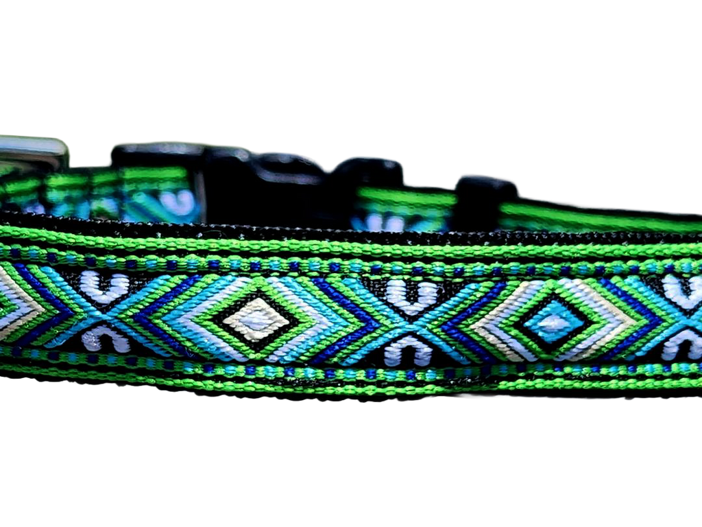 3/4" Green Southwest Dog Collar or Leash