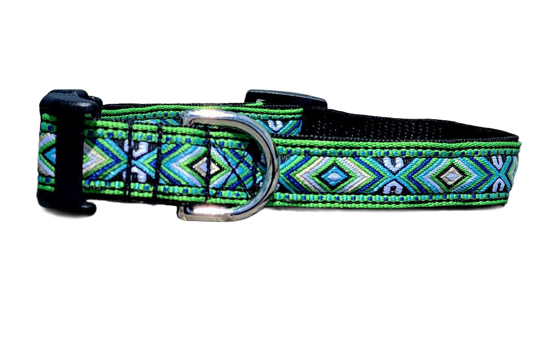 3/4" Green Southwest Dog Collar or Leash