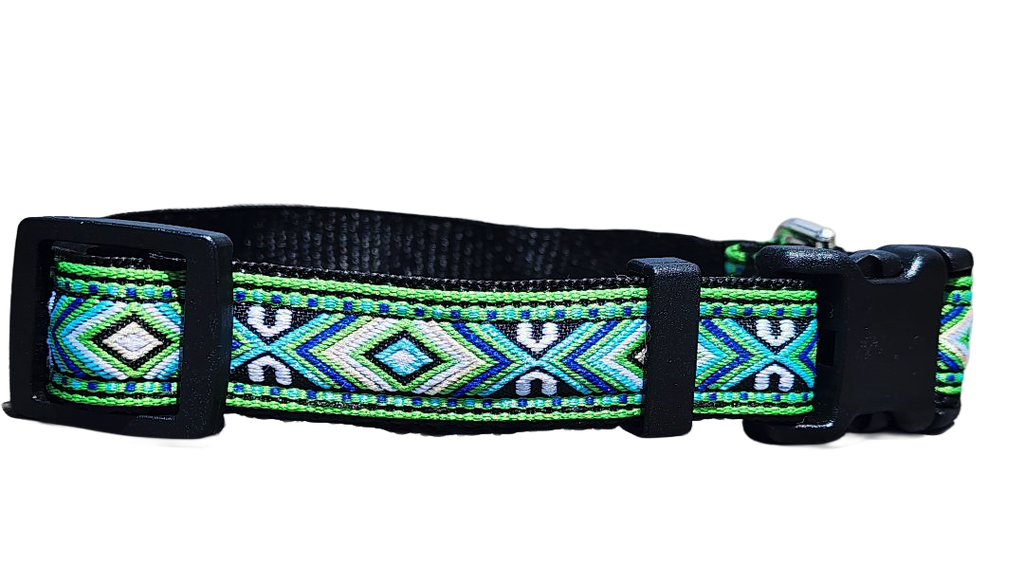 3/4" Green Southwest Dog Collar or Leash