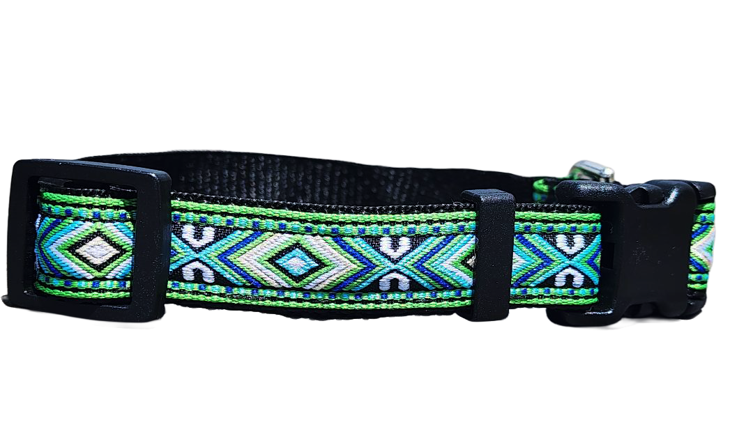 3/4" Green Southwest Dog Collar or Leash