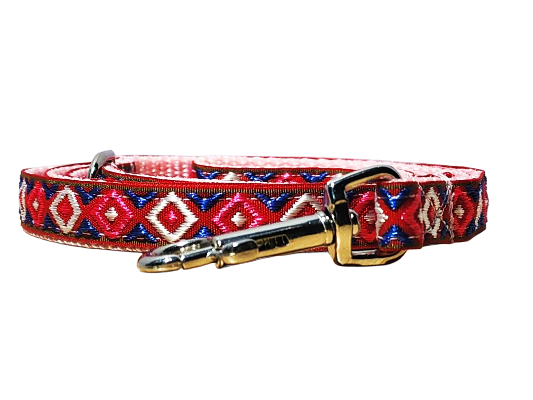 1/2" Pink Southwest Dog Collar or Leash