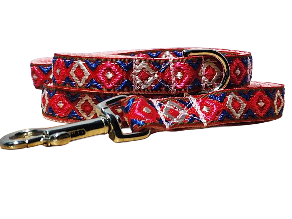 1/2" Pink Southwest Dog Collar or Leash