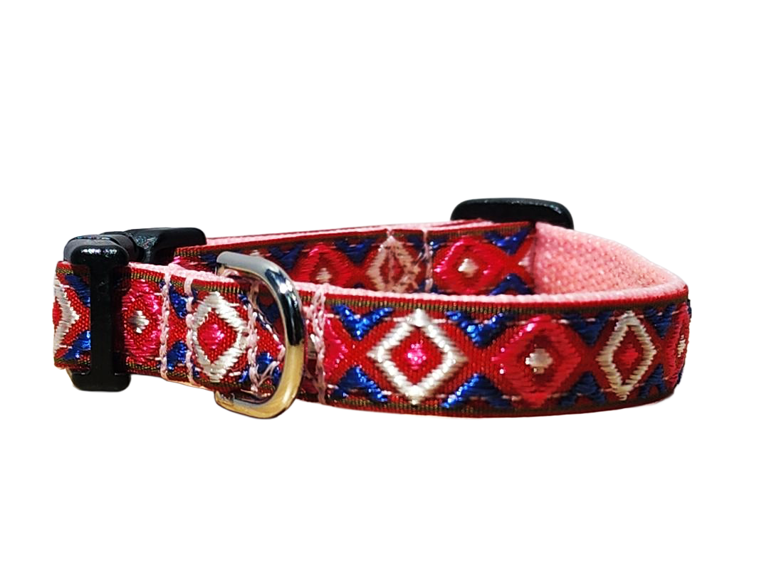 1/2" Pink Southwest Dog Collar or Leash
