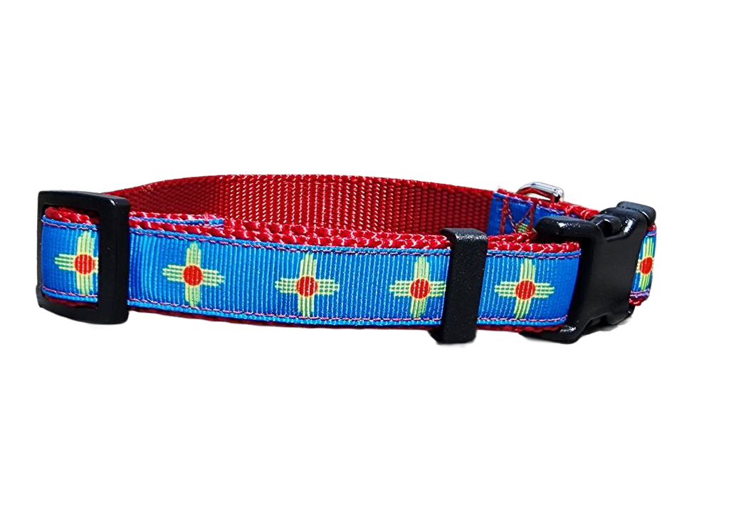 3/4" New Mexico Blue Dog Collar or Leash