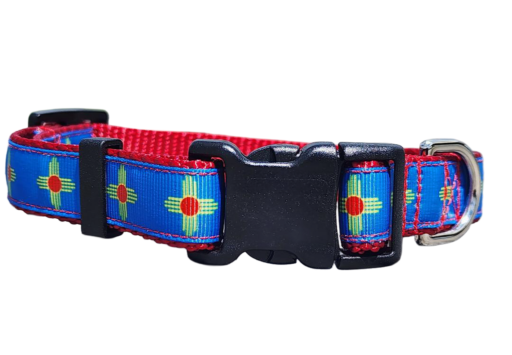 3/4" New Mexico Blue Dog Collar or Leash