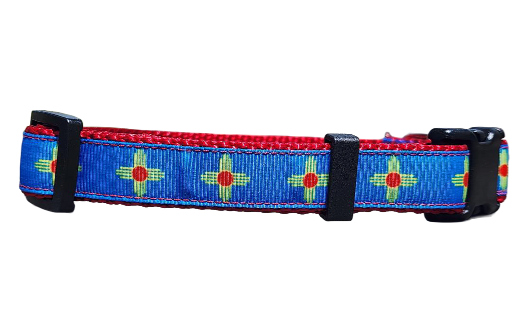 3/4" New Mexico Blue Dog Collar or Leash