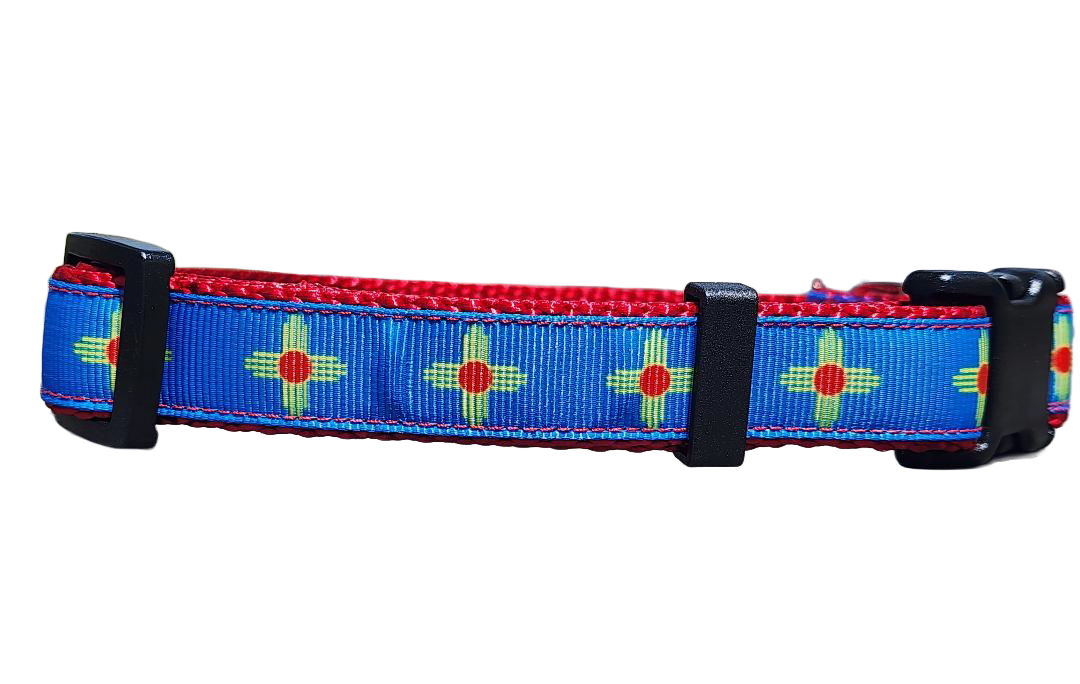 3/4" New Mexico Blue Dog Collar or Leash