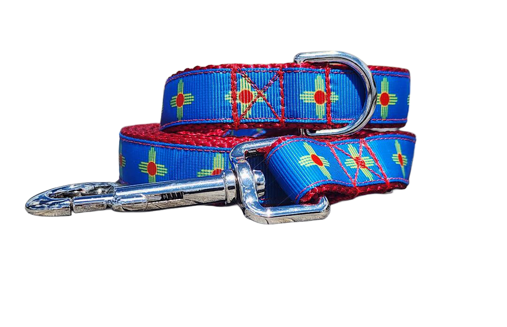 3/4" New Mexico Blue Dog Collar or Leash