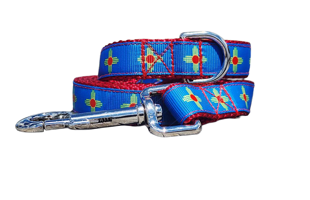 3/4" New Mexico Blue Dog Collar or Leash