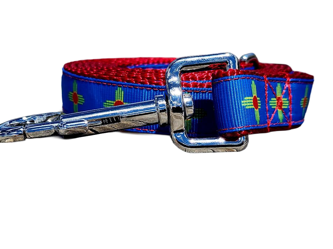 3/4" New Mexico Blue Dog Collar or Leash