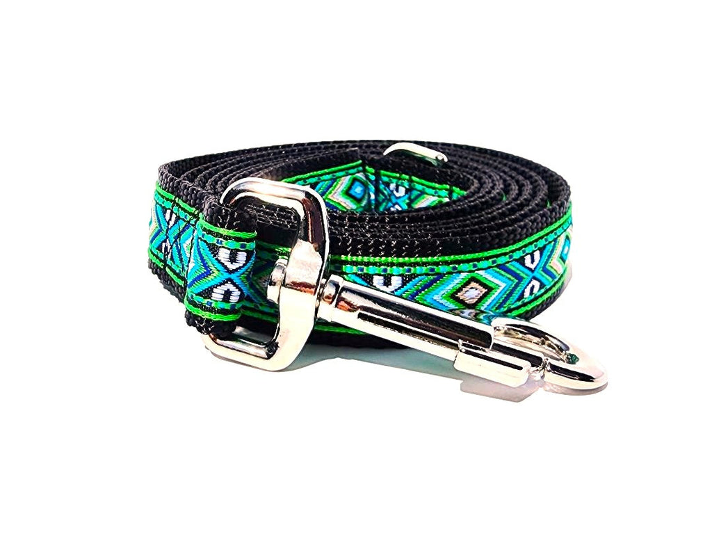 1" Green Southwest Dog Collar, Martingale, Harness, or Leash image 1
