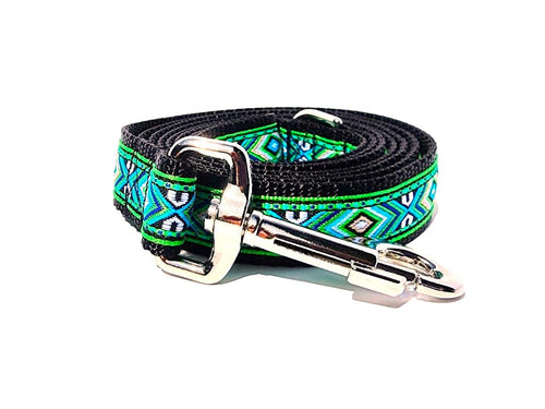 1" Green Southwest Dog Collar, Martingale, Harness, or Leash image 1