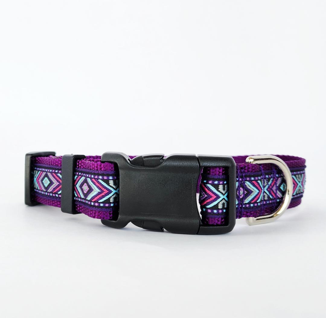 1" Purple Southwest Dog Collar or Leash image 1