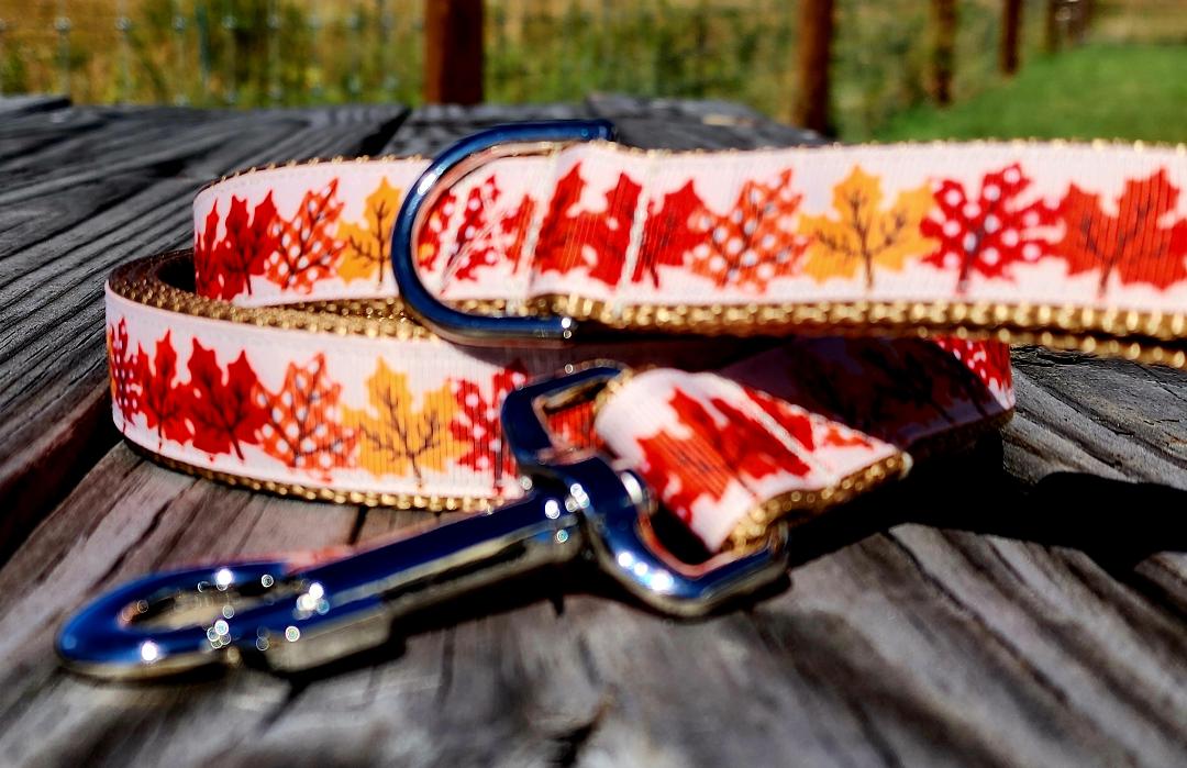 1" Fall Leaves Dog Collar, Leash, or Martinale image 1