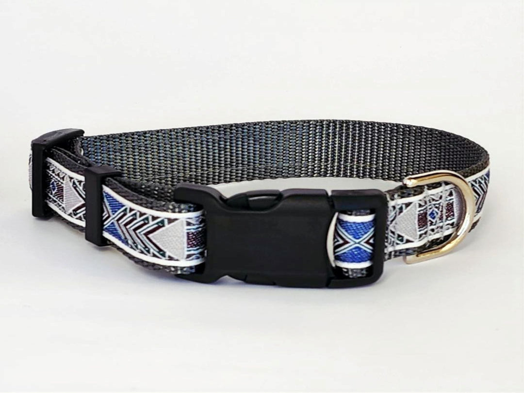 1" Grey Southwest Dog Collar or Leash image 2