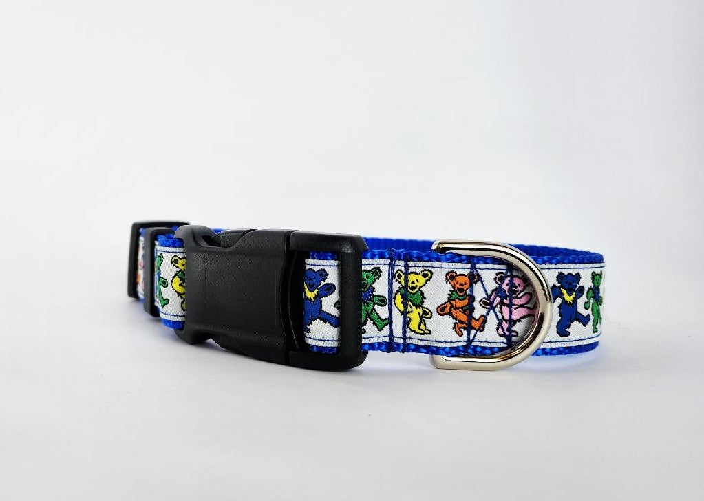 1" Blue Dancing Bears Dog Collar, Leash, or Harness image 4